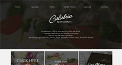 Desktop Screenshot of calabriapizza.com